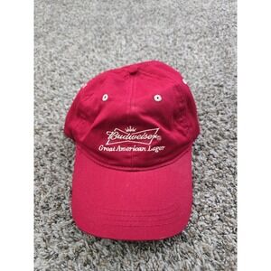 2009 Anheuser Busch Red Budweiser American Lager Hat Red Strapback